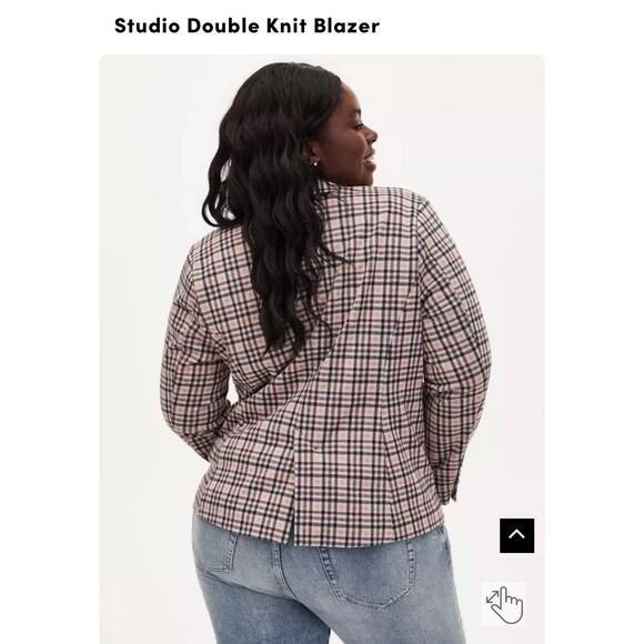 Torrid Plaid Studio Double Knit Blazer - Size 1 (14/16)*** - Picture 3 of 7